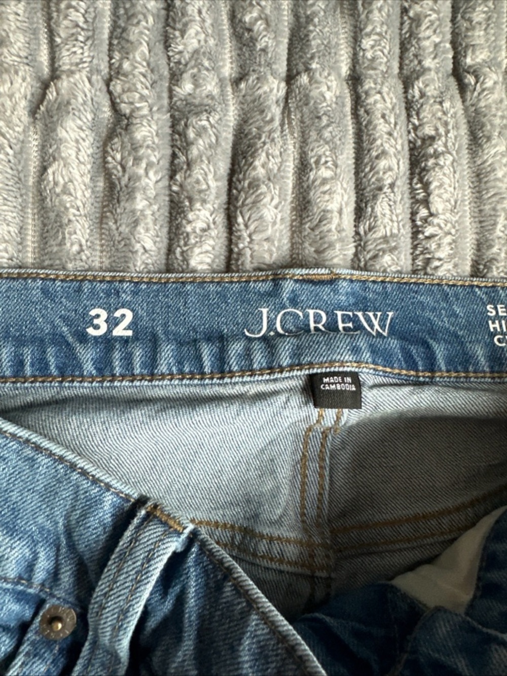 J. Crew Semi Stretch High Rise Cropped Kick Out wide leg Light Blue Denim Jeans - Picture 5 of 13